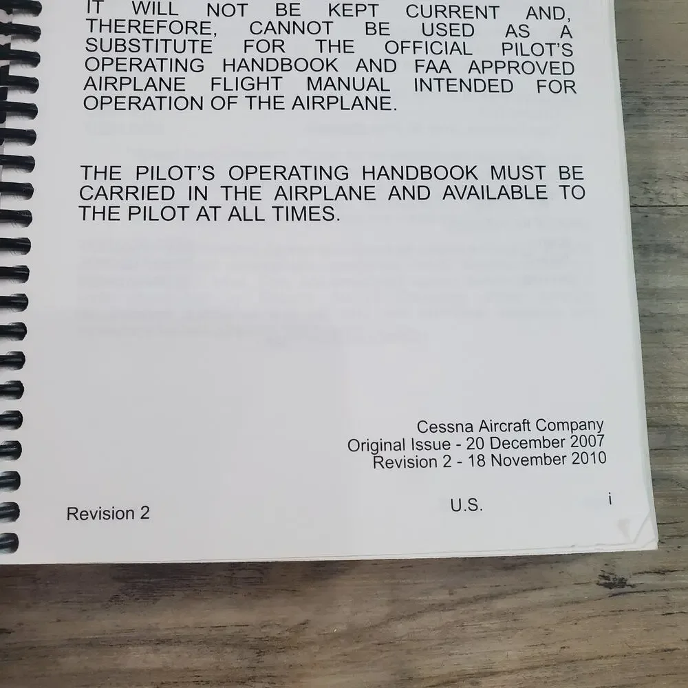 Cessna 172S Skyhawk SP Information Manual NAV III GFC700 AFCS 172SIMBUS-02